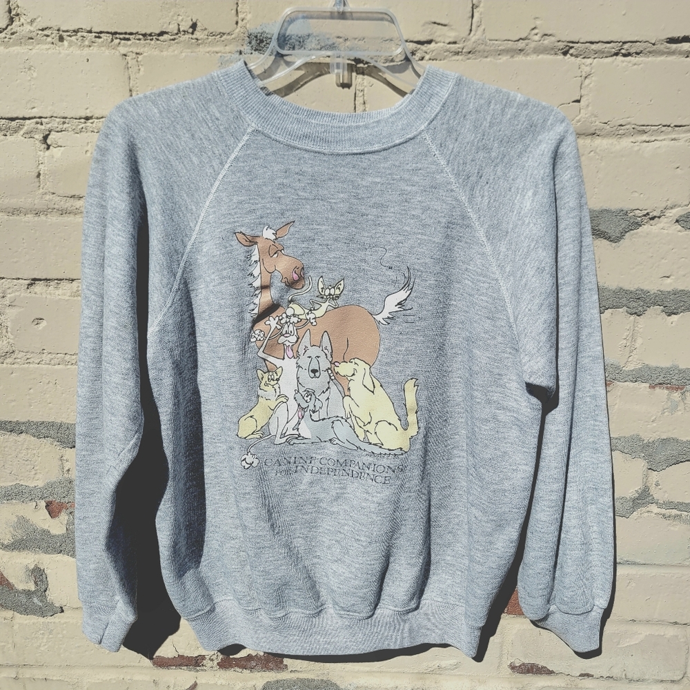 Vintage 1983 CanineCompanionsForIndependenceCrewneckSweatshirtSize
